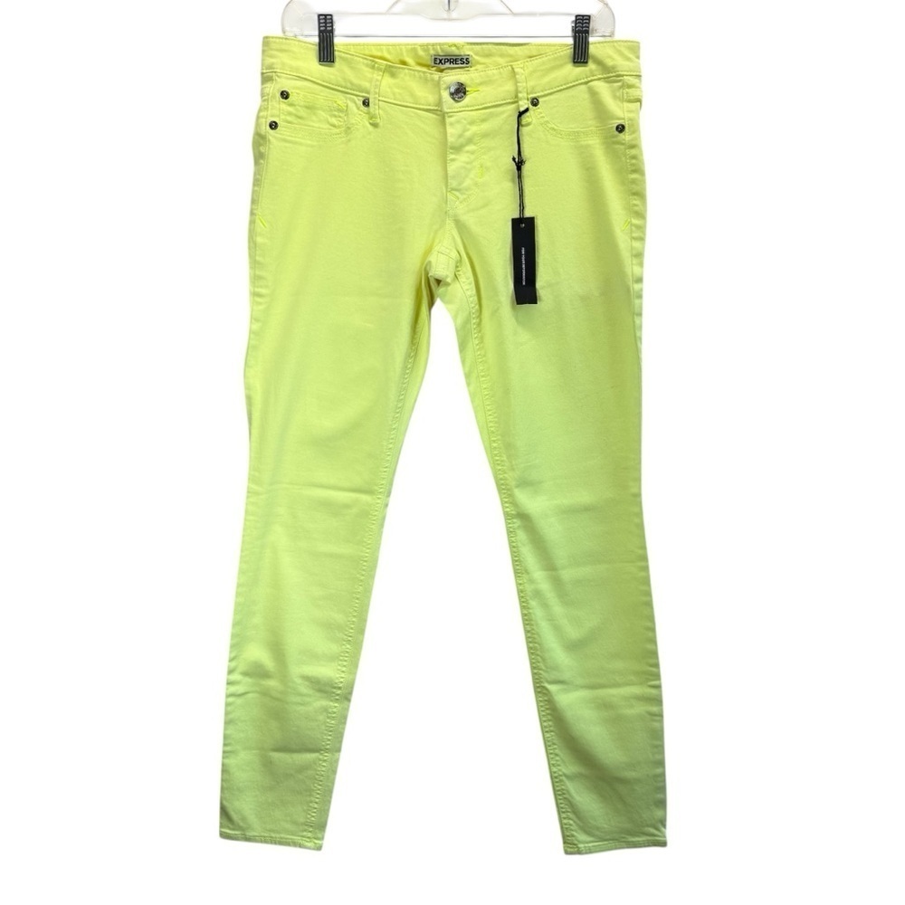 Flouresant Yellow Skinny Jeans. Size 8